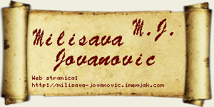 Milisava Jovanović vizit kartica